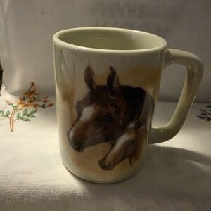 Beautiful Vintage Mother And Foal Mug From Otagiri In Japan